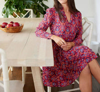 Sail To Sable - Crimson Long Sleeve Dress