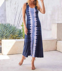 Karen Kane - Front Slit Midi Tie Dye Dress