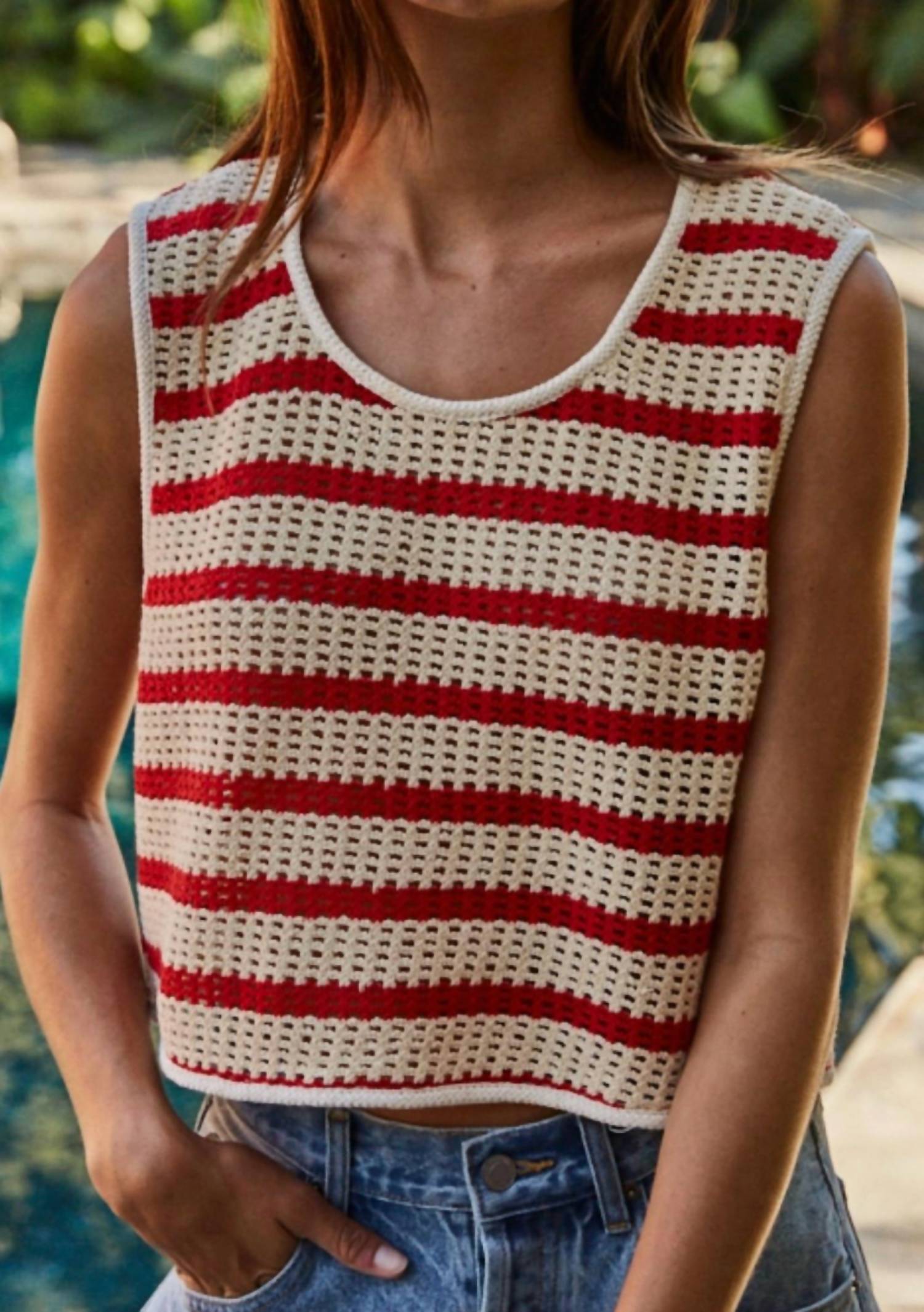 By Together - Striped Sleeveless Top
