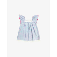 Blu & Blue - Girl's Flutter Sleeveless Dress