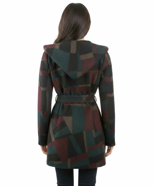 Evette & K - Wool Hooded Wrap Coat