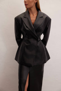 Le Cle - Eclipse Leather Blazer