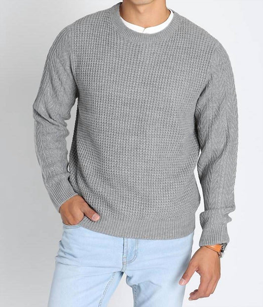 Jachs New York - Mixed Stitch Waffle Crewneck Sweater