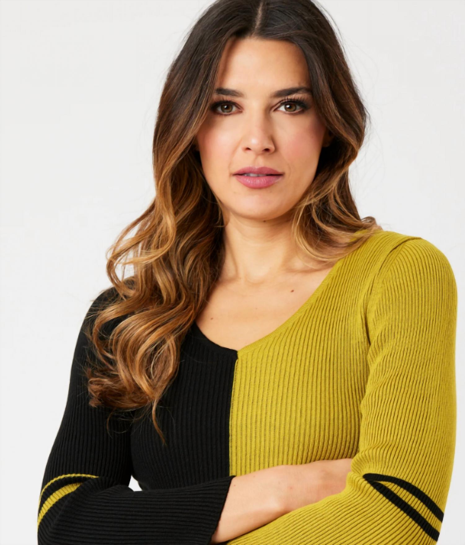 Angel Apparel - V-neck Ribbed Sweater