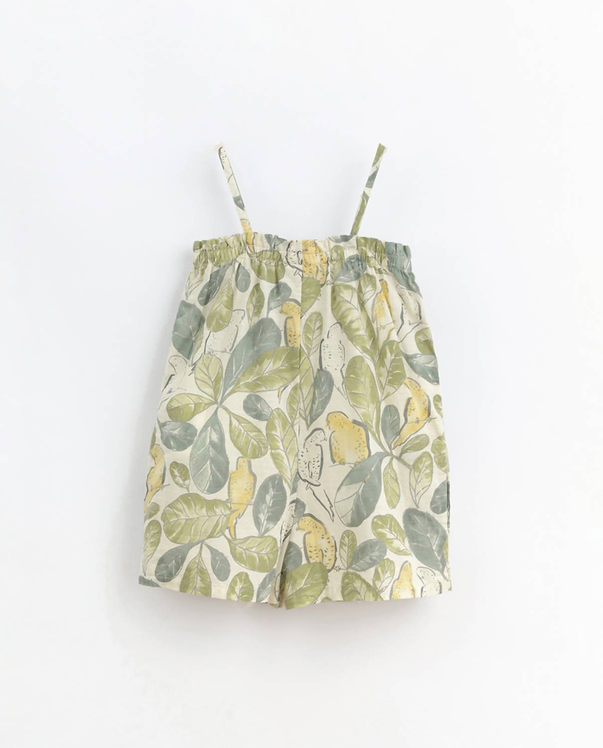 Play Up - Girls Watercolor Leaf Woven Jumpsuit