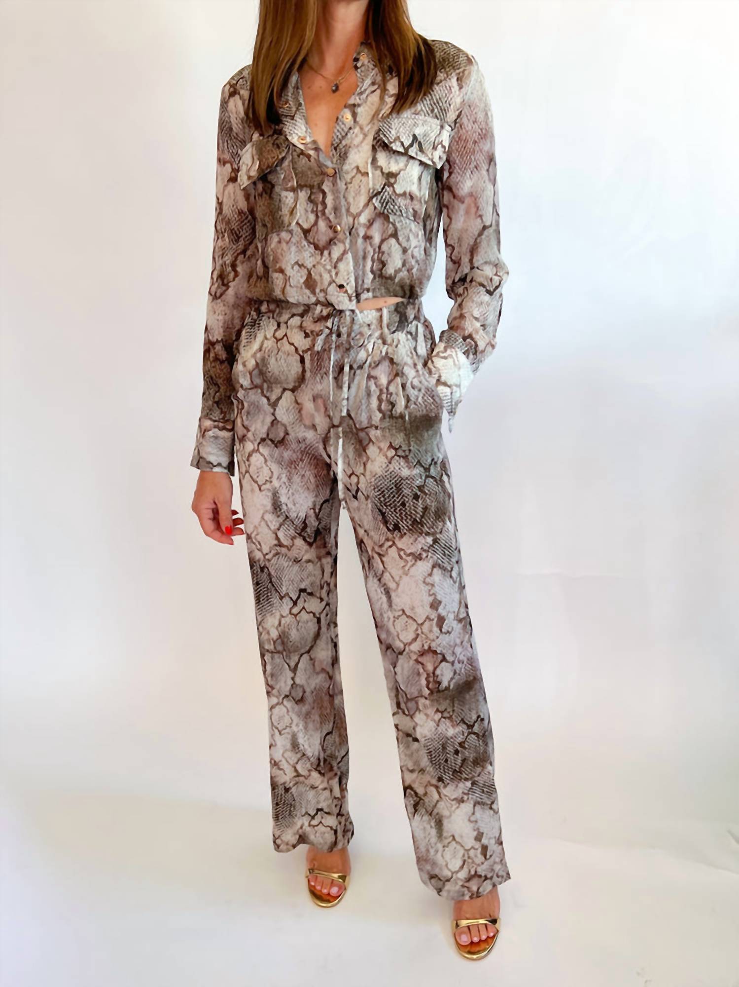 Karina Grimaldi - Snake Willow Print Pants