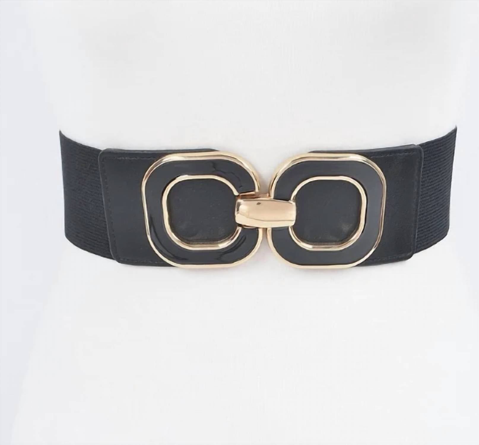 3Am By H&D Accessories - Women's Multi Metal Buckle Elastic Belt