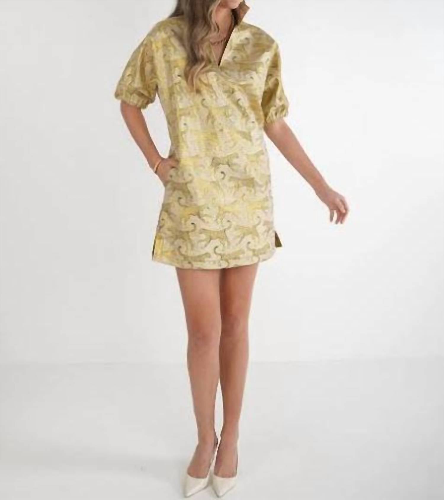 Emily Mccarthy - Poppy Jaguar Jacquard Dress