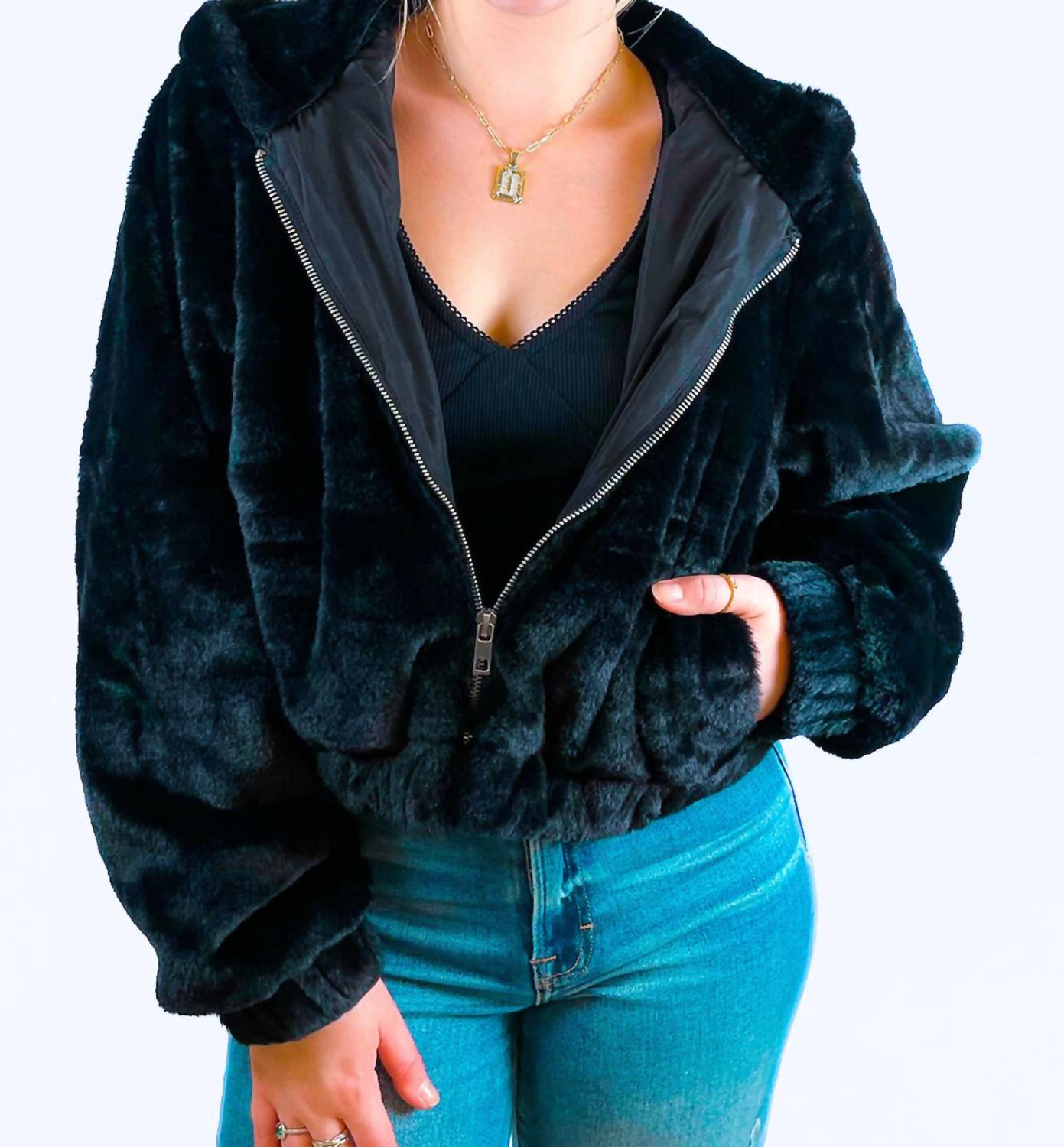 Kld. Signature - Cozy Hooded Zip Up Jacket