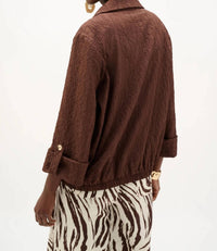 Joseph Ribkoff - Textured Zip Front Bomber Jacket