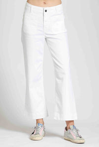 Apny - Crop Wide Leg Patch Pockets Pants