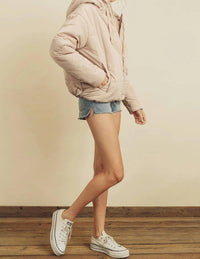 Dress Forum - Drawstring Hem Hooded Puffer Jacket
