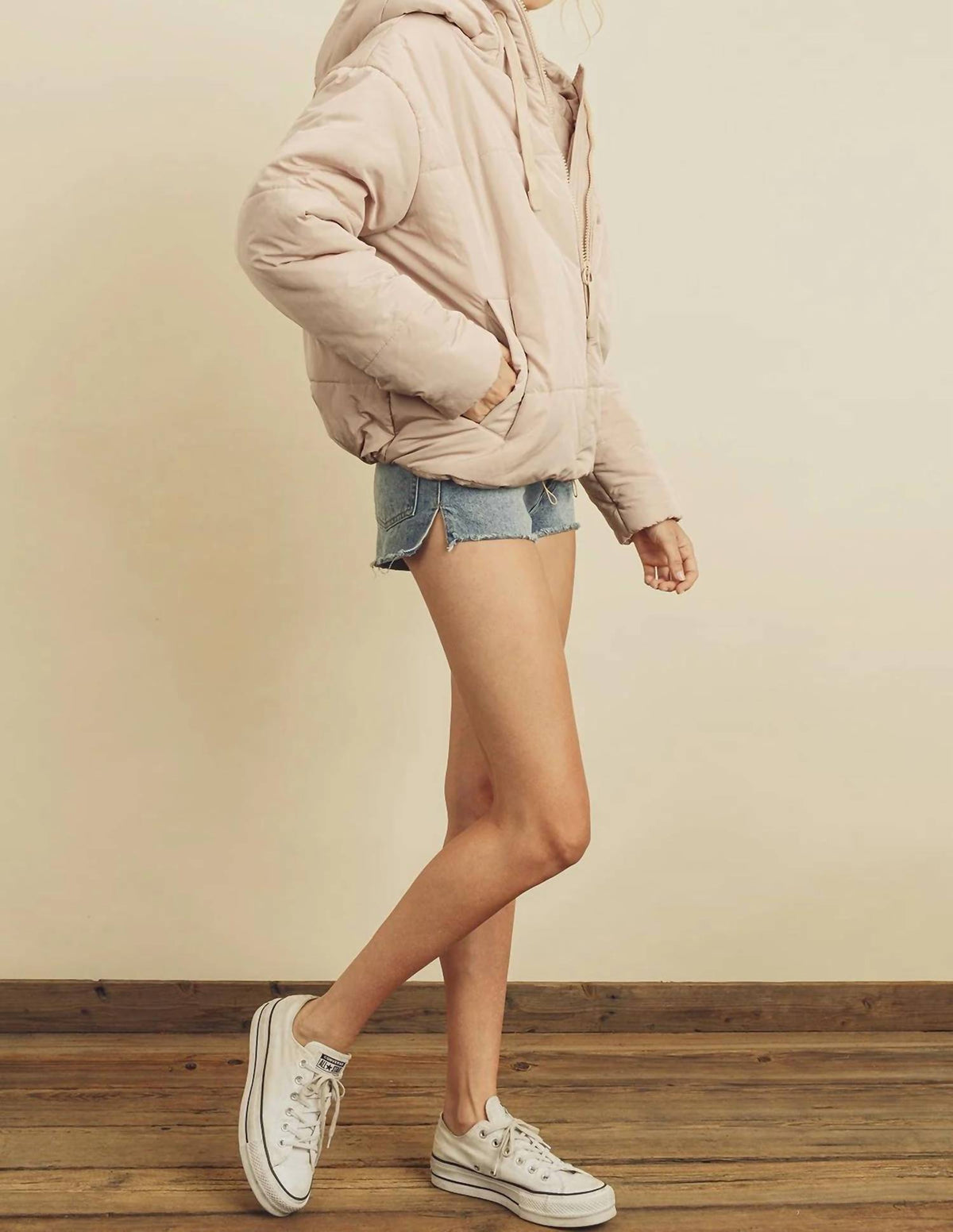 Dress Forum - Drawstring Hem Hooded Puffer Jacket