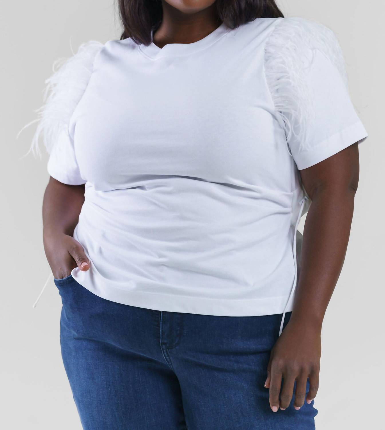 Tanya Taylor - Lydia Feather Top - Plus Size