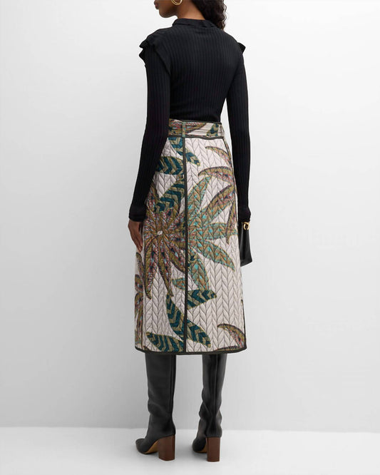 Marie Oliver - Zoie Quilted A-line Cotton Midi Skirt