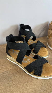 Gypsy Jazz Women's Sadie Sandal in black - women's sandal - detail view
