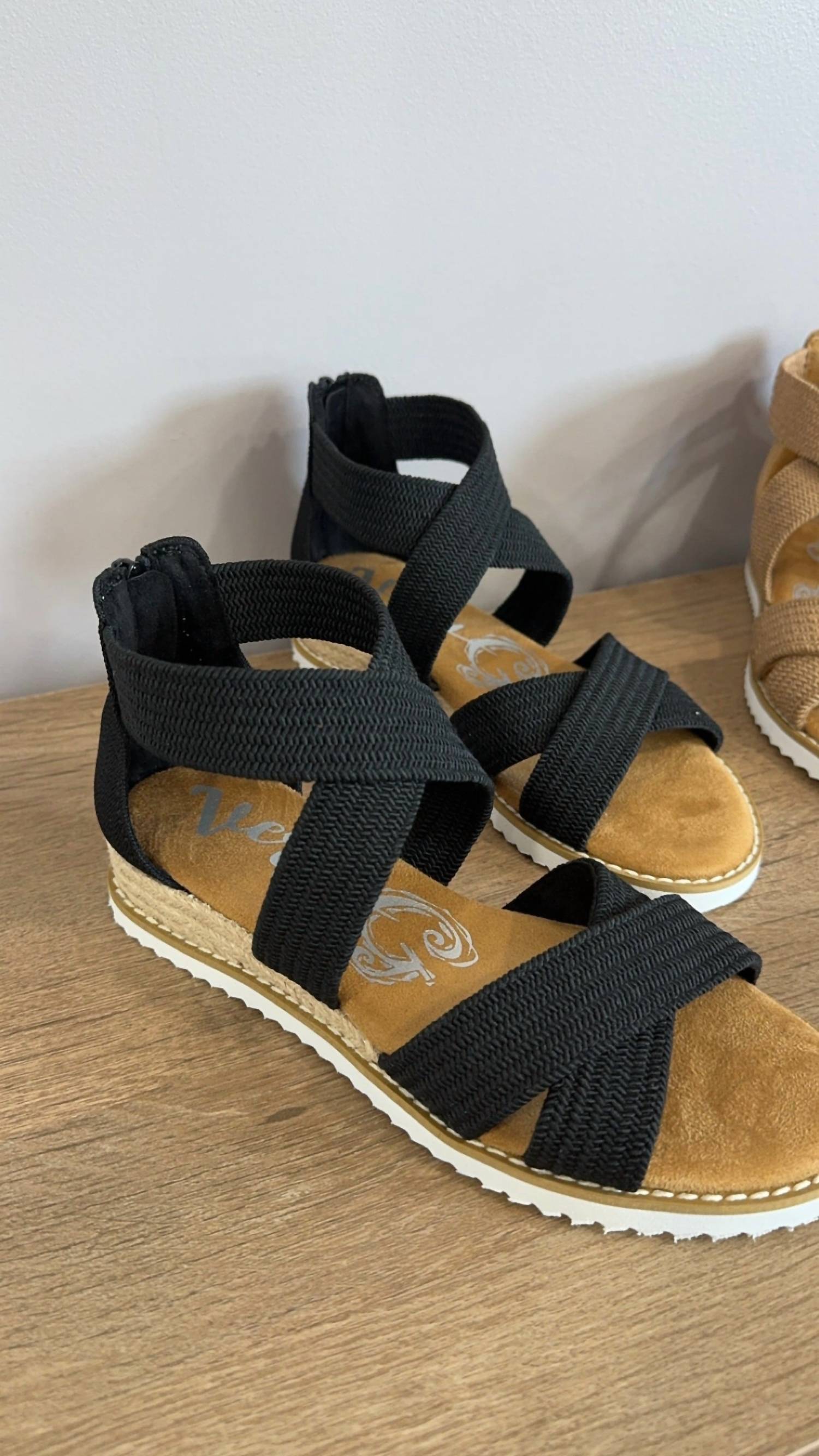 Gypsy Jazz Women's Sadie Sandal in black - women's sandal - detail view
