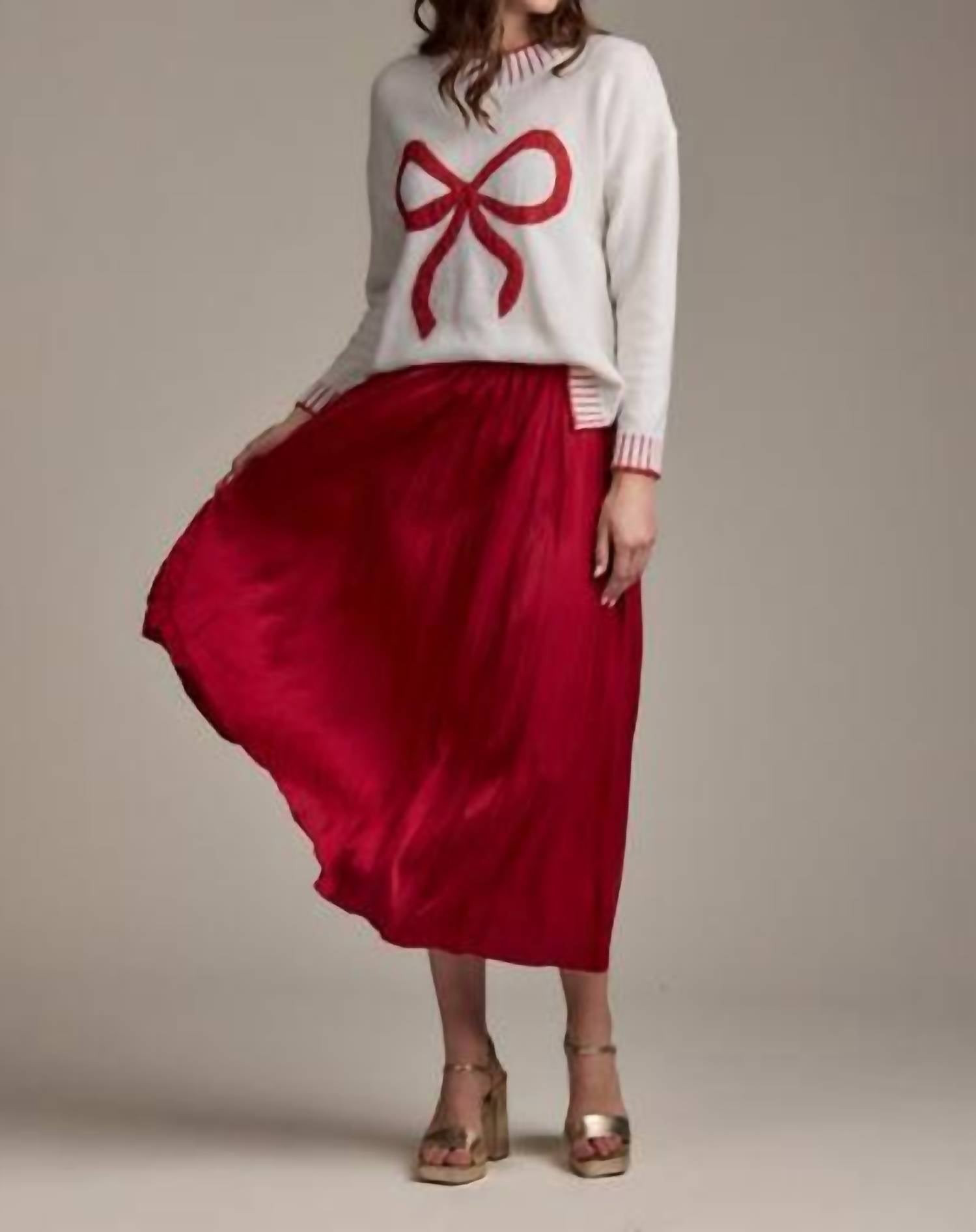 Mudpie - Townes Pleated Midi Skirt