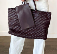 Urban Expressions - Women's Ithaca Woven Vegan Leather Tote Bag