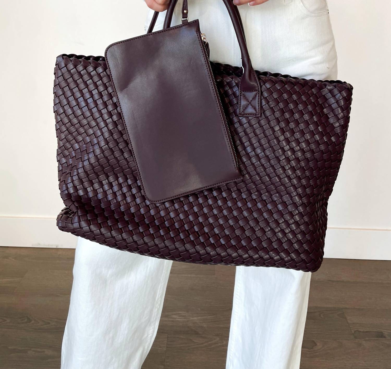 Urban Expressions - Women's Ithaca Woven Vegan Leather Tote Bag