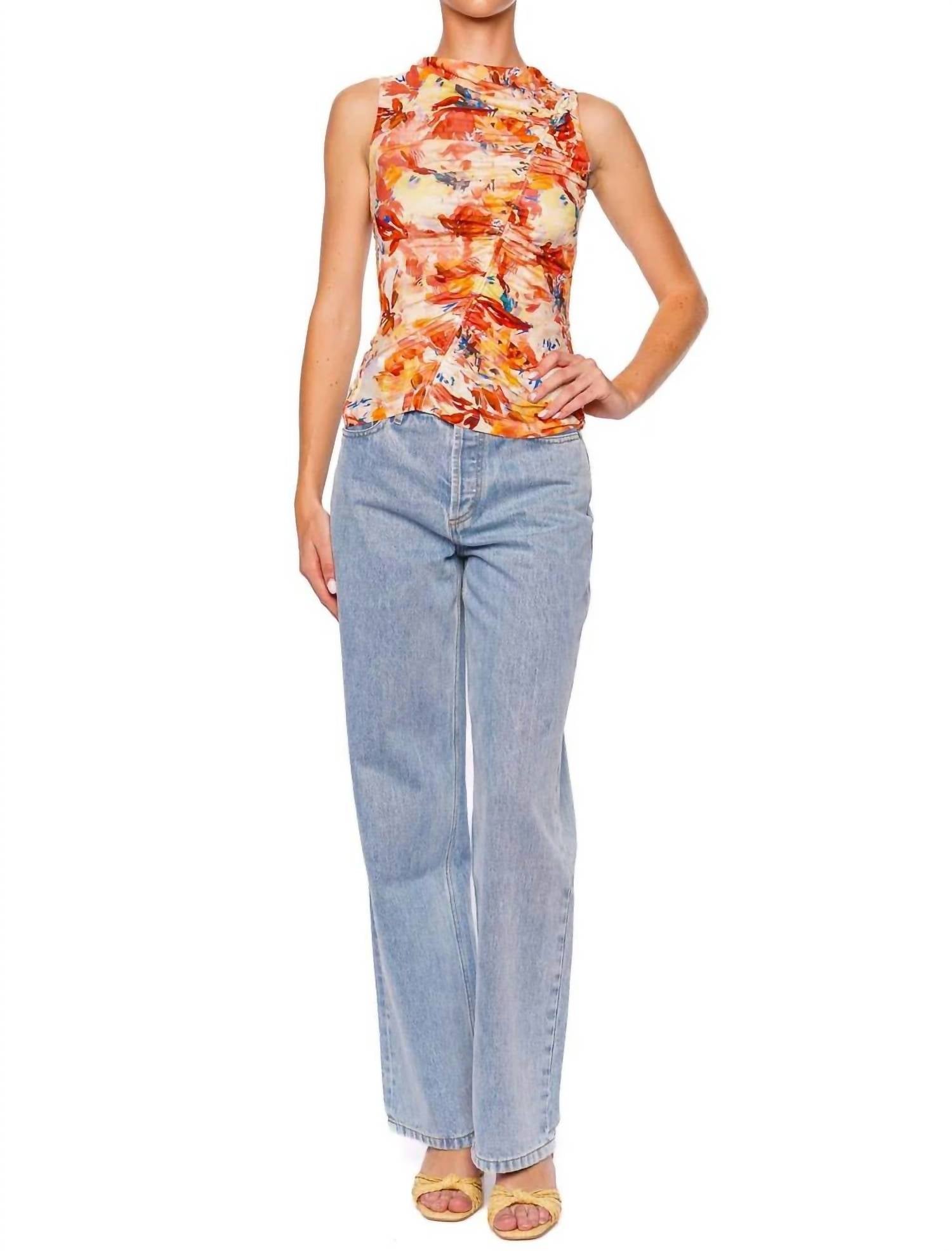 Ulla Johnson Medea Top in snapdragon - women's tank top - detail view