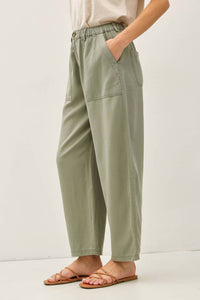 Be Cool - Vanya Linen Blend Barrel Pants