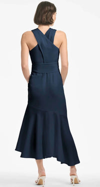 SACHIN & BABI Naomi Halter Midi Dress in midnight - women's dress - detail view