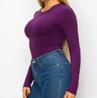 Yelete - Annalisa Long Sleeve Open Back Bodysuit