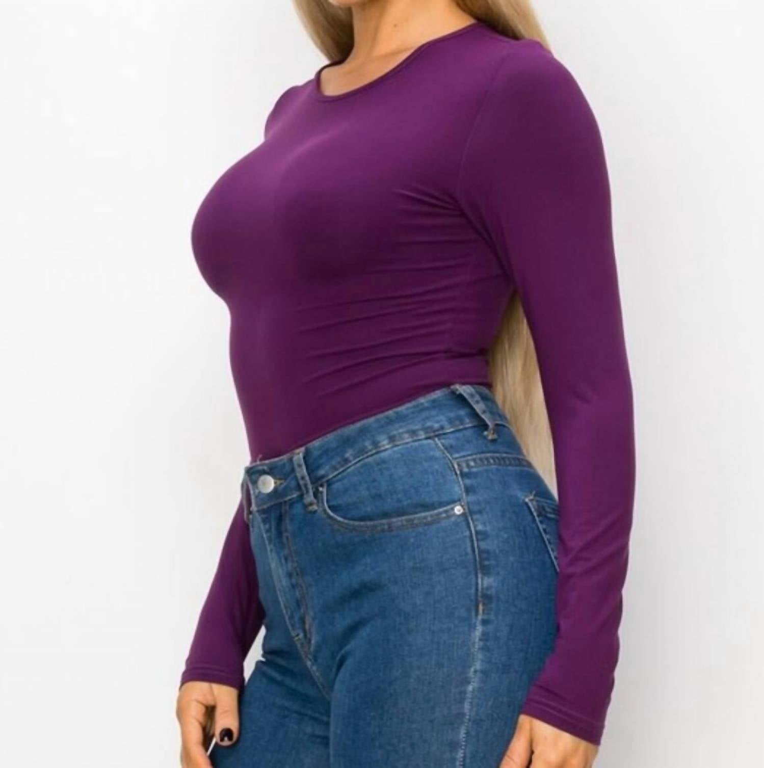Yelete - Annalisa Long Sleeve Open Back Bodysuit