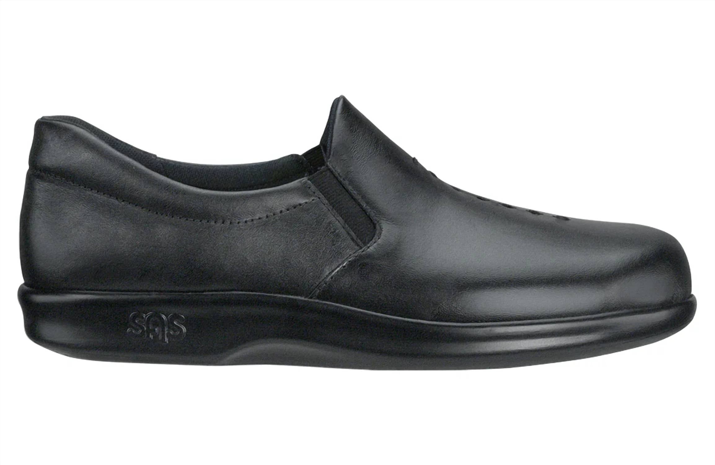 SAS Women's Viva Leather Slip-on Shoes in black - women's flats - alternate view
