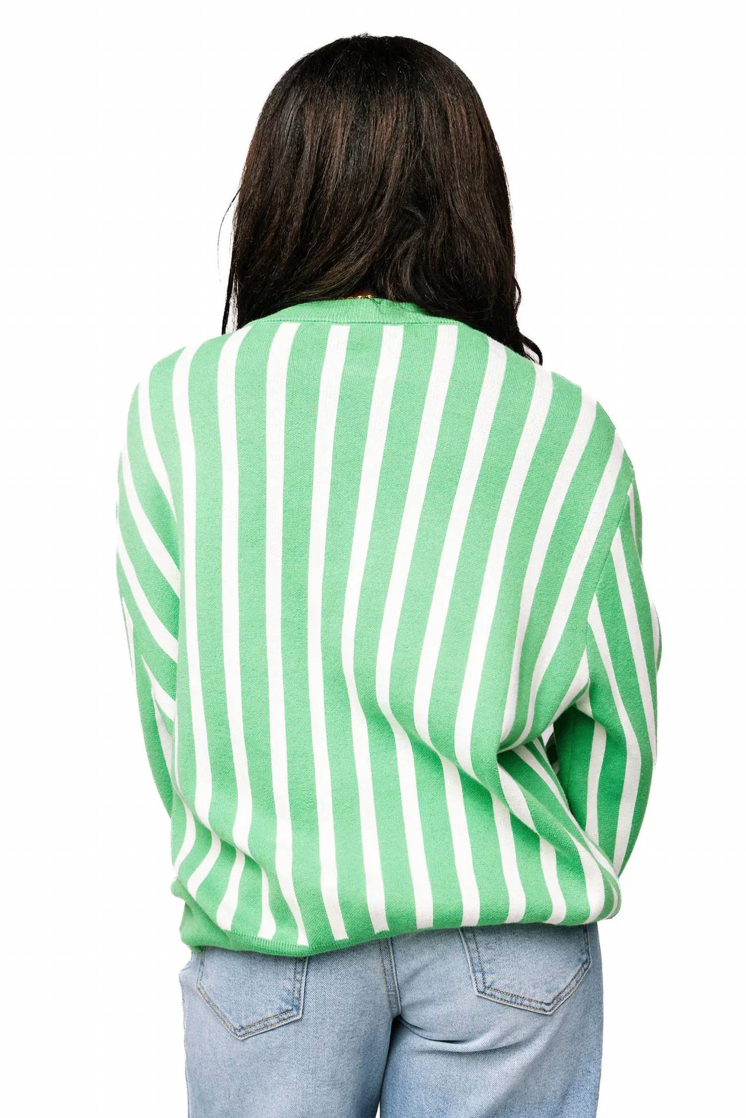 Queen Of Sparkles - Stripe Shamrock Sweater