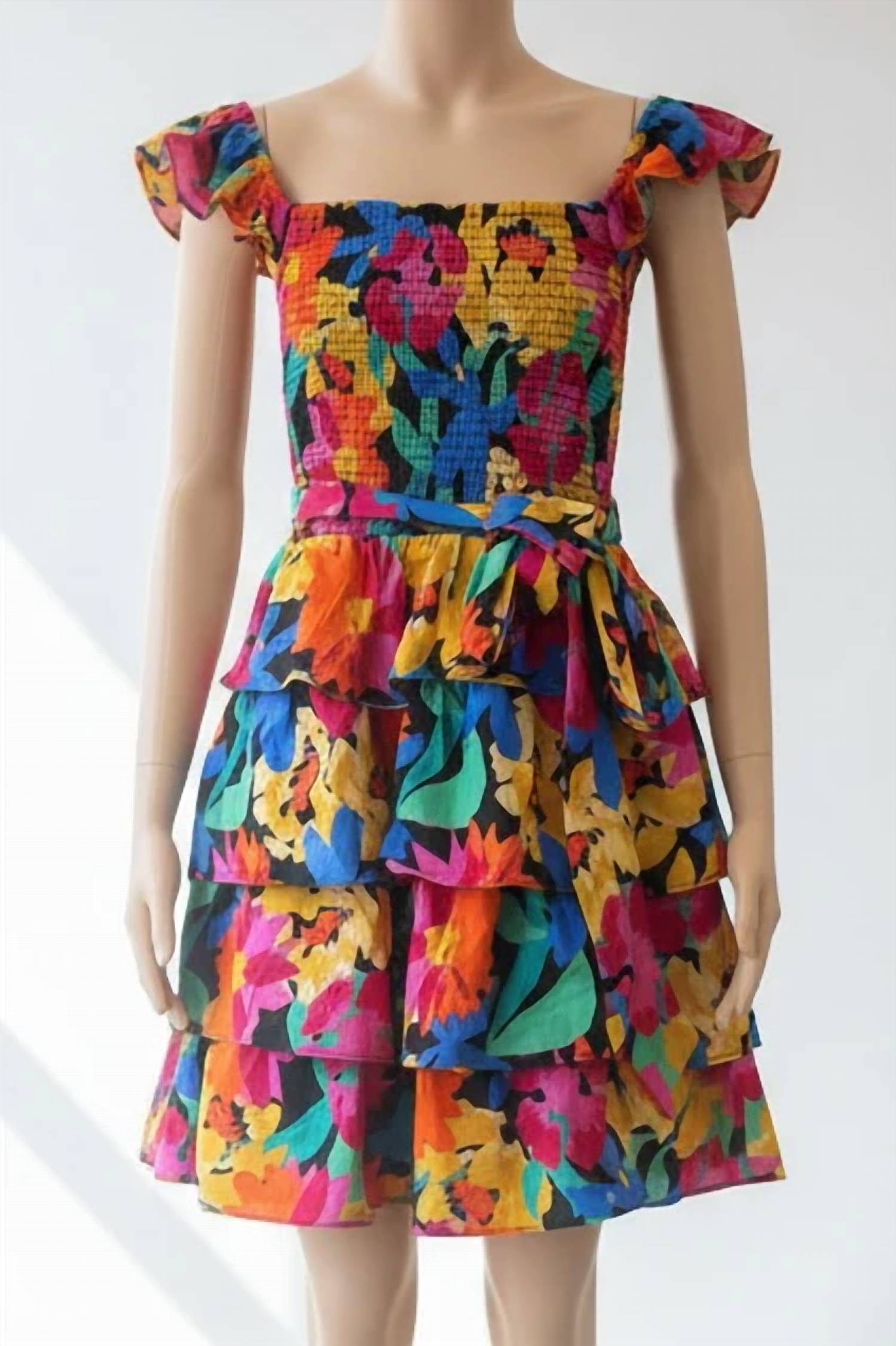 Peach Love - Tiered Floral Dress