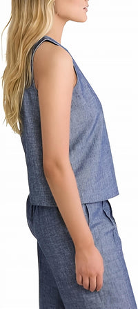 Nic + Zoe - Chambray Mix Stevie Tank Top