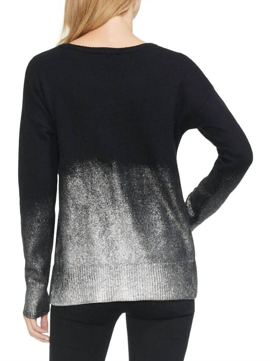 Vince Camuto - Ombre Foil Pullover Sweater
