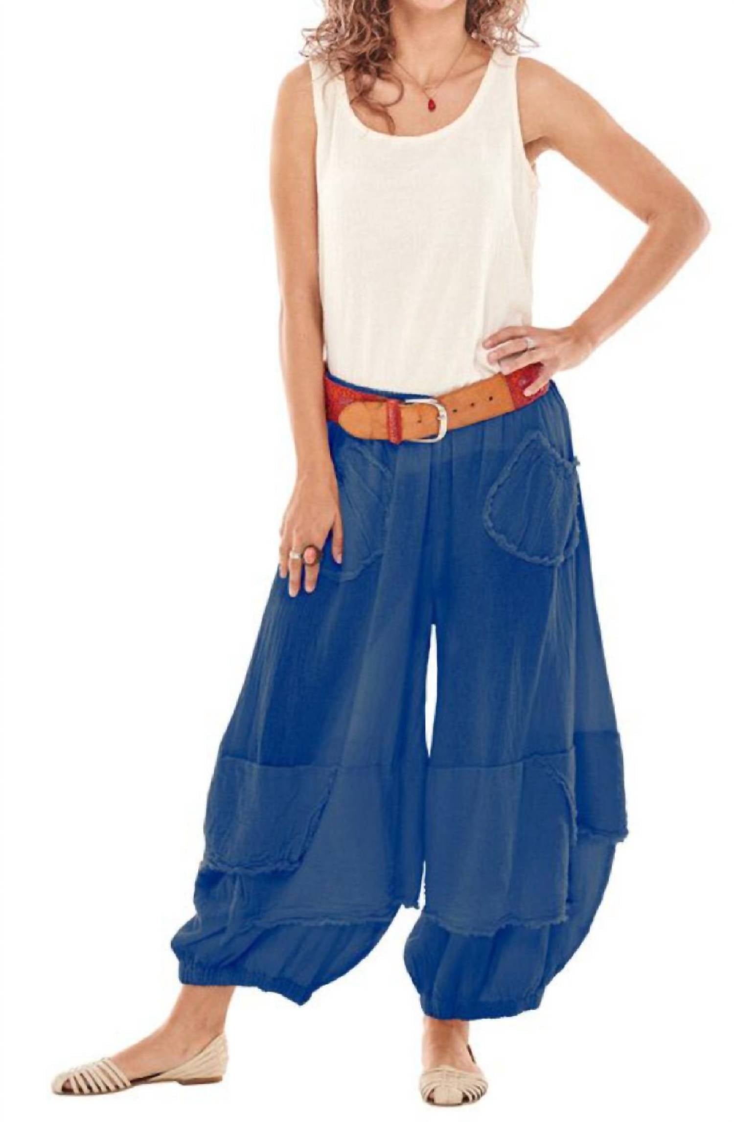 Oh My Gauze! Guchi Pant in azul - women's pants