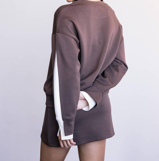 P.Cill - Everly Butter Modal Split Sleeve Crew Neck Top