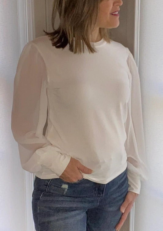Ariella - Chiffon Sleeve Top