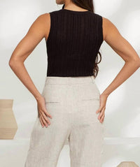 Blu Pepper - Nadia Sleeveless Sweater Top