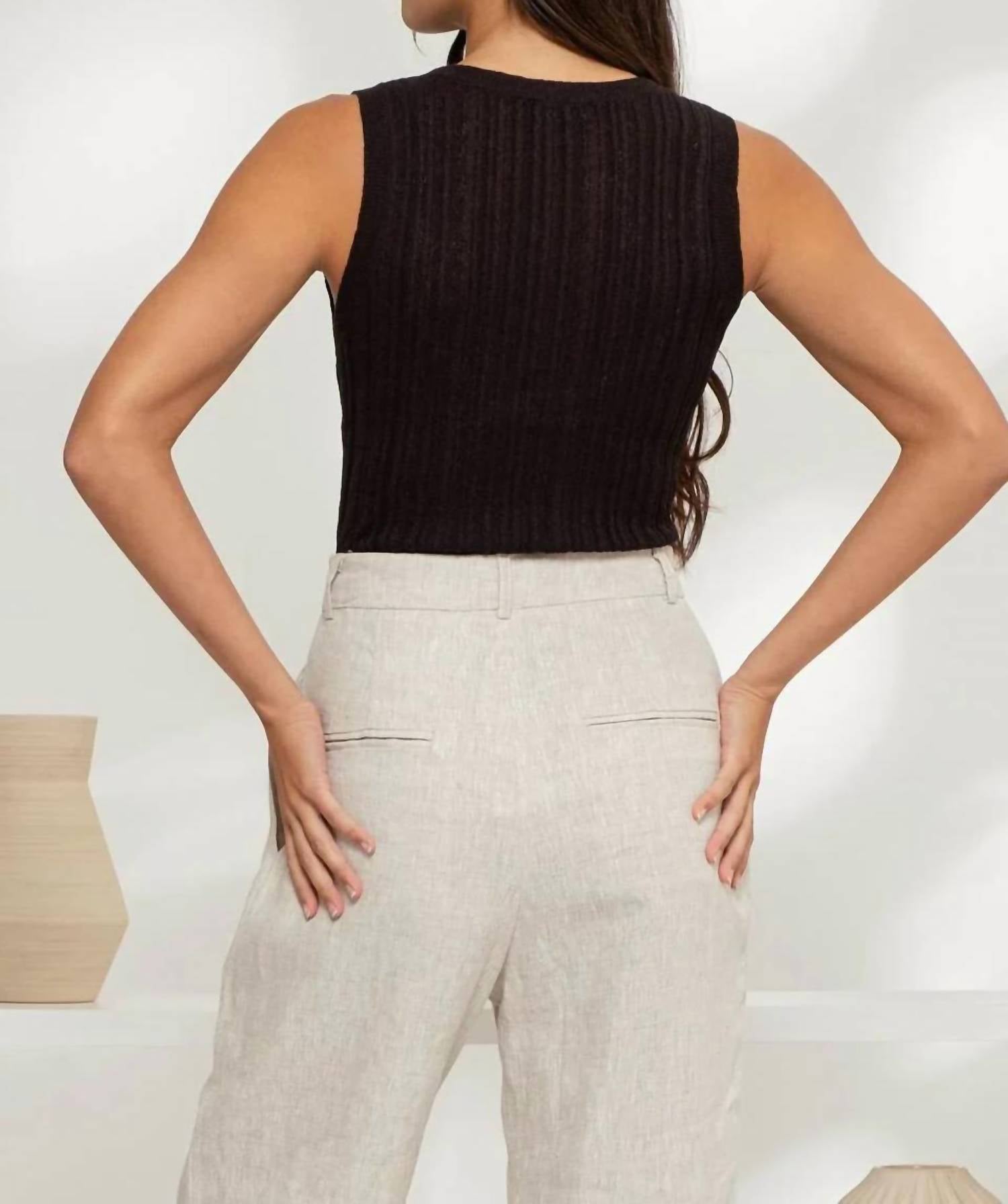 Blu Pepper - Nadia Sleeveless Sweater Top