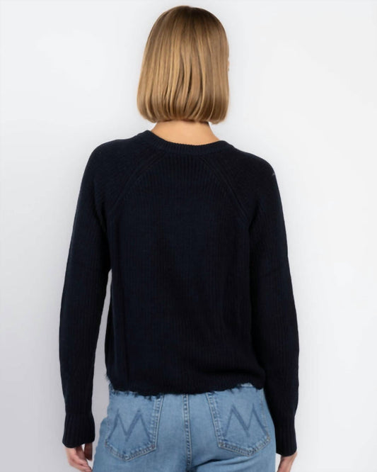 Autumn Cashmere - Distressed Scallop Shaker Sweater