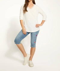 Fdj - V-neck Sheer Top