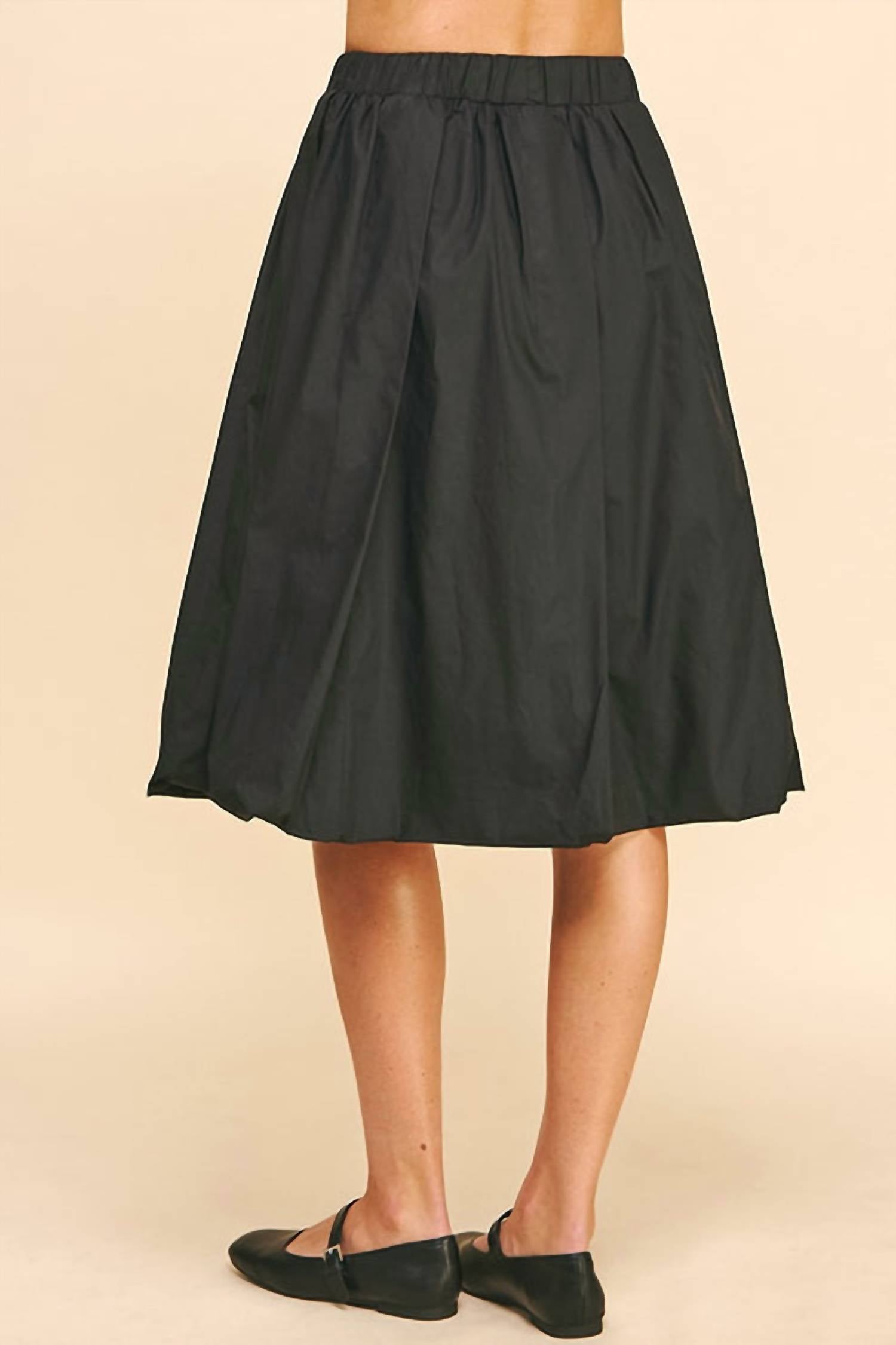 Pinch - Bubble Hem Knee Skirt