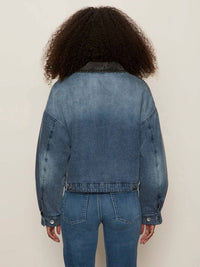 Sanctuary Ridge Sherpa Lined Jacket in blue - women's jacket - view 4