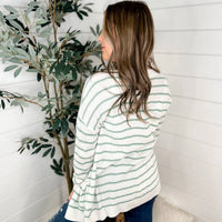 Be Cool - Knit Stripes Long Sleeve Cardigan