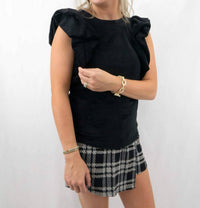 Thml - Flutter Sleeve Velvet Top
