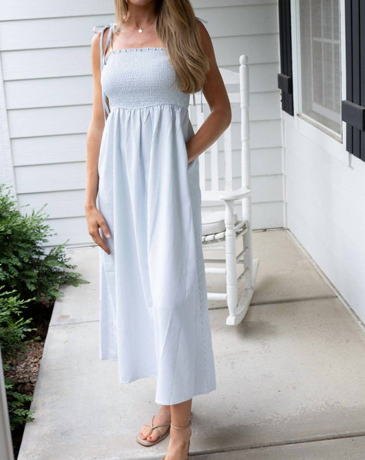 Wishlist - Rowan Seersucker Striped Midi Dress