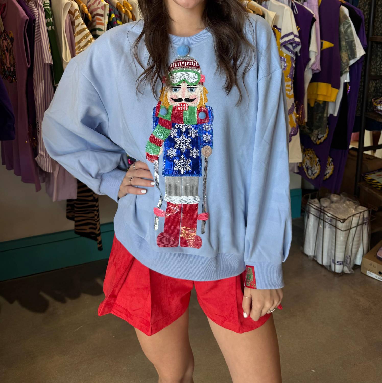 Queen Of Sparkles - Skiing Nutcracker Sweatshirt