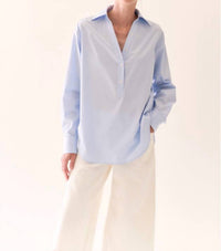 Kulson Emory Long Sleeve Shirt in blue - women's blouse