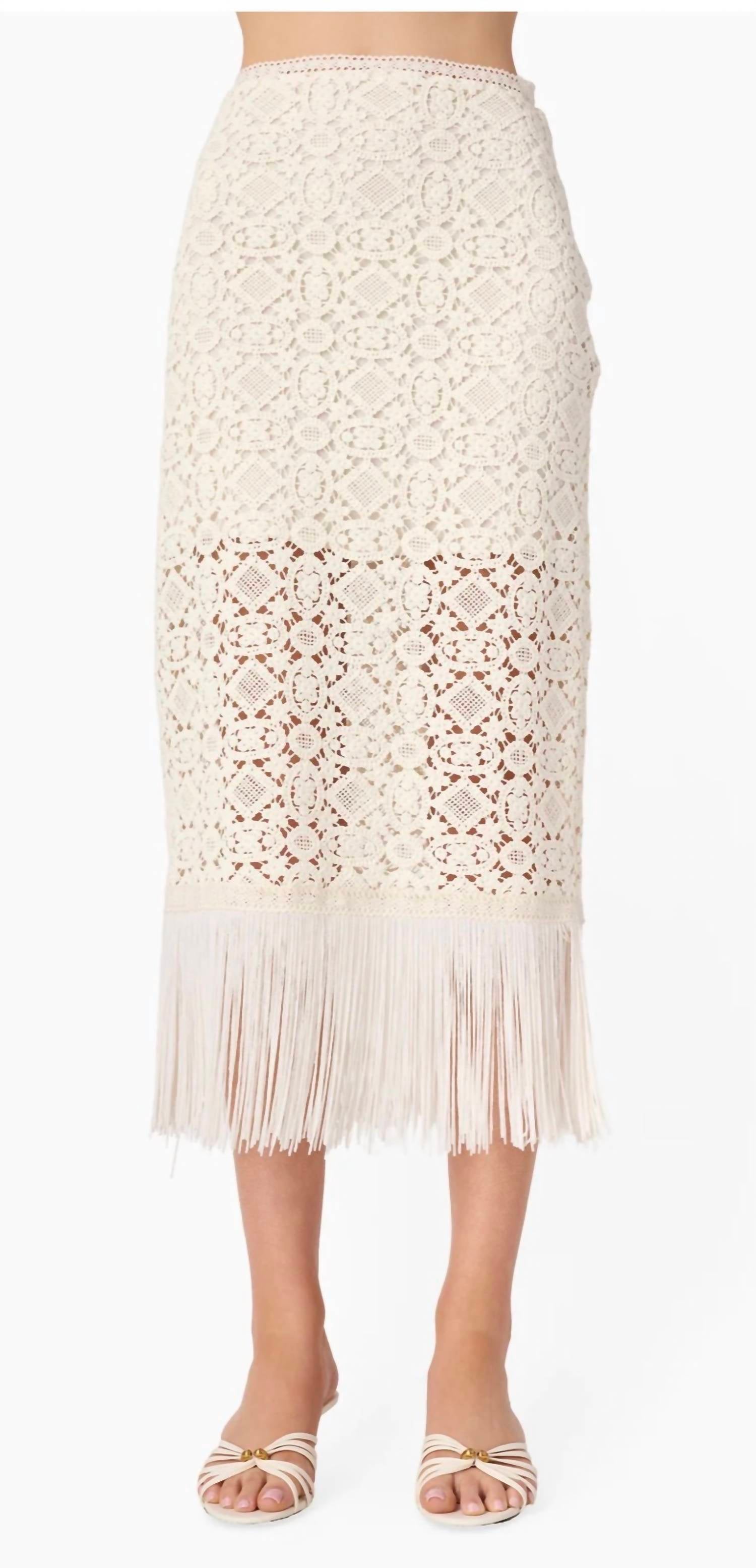 Cami Nyc - VENEZIA CROCHET MIDI SKIRT