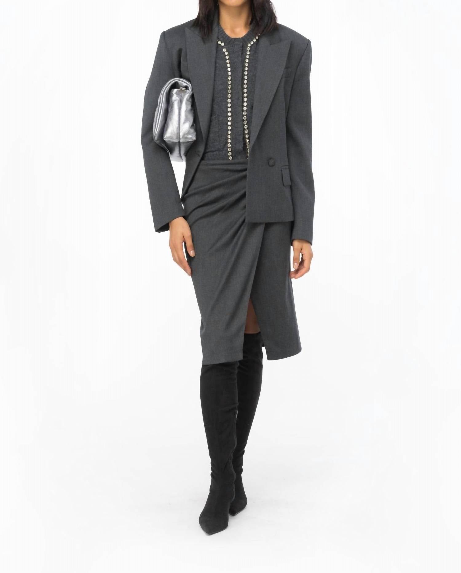 Pinko - Calf-length Skirt With Twist Detail